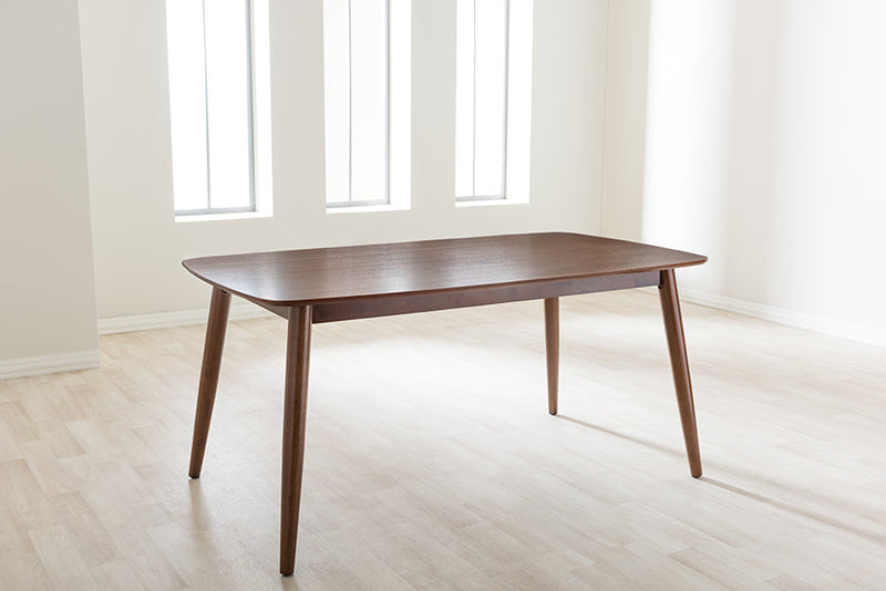 Elara "Oak" Medium Brown Finishing Wood Dining Table Baxton