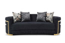 Soledad 91in Sofa, Black