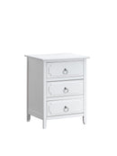 Daniel 3-Drawers Nightstand, White