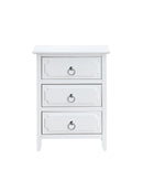 Daniel 3-Drawers Nightstand, White
