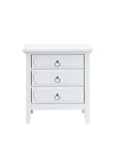 Hammond 3-Drawers Nightstand, White