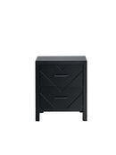 Morris 2-Drawers Nightstand, Black