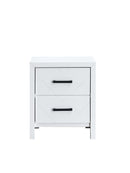 Morris 2-Drawers Nightstand, White