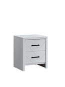 Morris 2-Drawers Nightstand, White