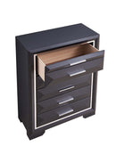 Liverpool 5-Drawers Chest, Black