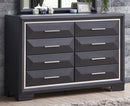 Liverpool 8-Drawers Dresser, Black