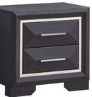 Liverpool 2-Drawers Nightstand, Black