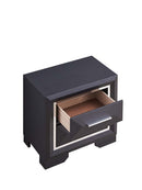 Liverpool 2-Drawers Nightstand, Black