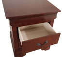 LouisPhillipe 21"L x 24"H 2-Drawers Nightstand, Cherry