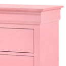 LouisPhillipe 6-Drawers Dresser, Pink