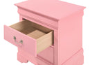 LouisPhillipe 2-Drawers Nightstand, Pink