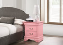 LouisPhillipe 2-Drawers Nightstand, Pink