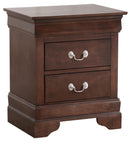 LouisPhillipe 2-Drawers Nightstand, Cappuccino