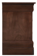 LouisPhillipe 2-Drawers Nightstand, Cappuccino