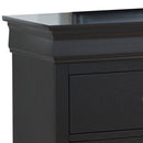 LouisPhillipe 6-Drawers Dresser, Black