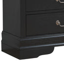LouisPhillipe 6-Drawers Dresser, Black