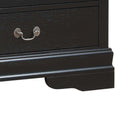LouisPhillipe 57"L x 33"H 6-Drawers Dresser, Black