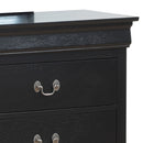 LouisPhillipe 6-Drawers Dresser, Black