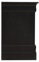 LouisPhillipe 2-Drawers Nightstand, Black
