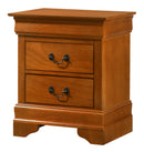 LouisPhillipe 2-Drawers Nightstand, Oak