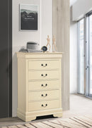 LouisPhillipe 5-Drawers Chest, Beige