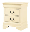LouisPhillipe 2-Drawers Nightstand, Beige