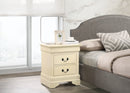 LouisPhillipe 2-Drawers Nightstand, Beige