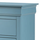 LouisPhillipe 5-Drawers Chest, Teal