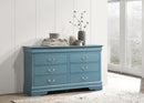 LouisPhillipe 6-Drawers Dresser, Teal