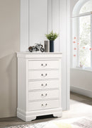 LouisPhillipe 5-Drawers Chest, White