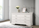 LouisPhillipe 6-Drawers Dresser, White