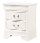 LouisPhillipe 2-Drawers Nightstand, White