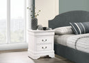 LouisPhillipe 2-Drawers Nightstand, White