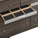 Madrid 9-Drawers Dresser, Gray
