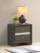 Madrid 3-Drawers Nightstand, Gray