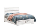 Madrid King Storage Bed, White