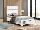 Madrid Twin Storage Bed, White