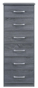 Boston 6-Drawers Chest, Gray