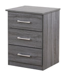 Boston 3-Drawers Nightstand, Gray