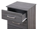 Boston 3-Drawers Nightstand, Gray