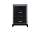 Livingston 4-Drawers Chest, Black