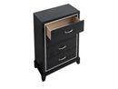 Livingston 4-Drawers Chest, Black