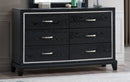 Livingston 6-Drawers Dresser, Black