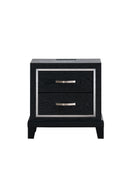 Livingston 2-Drawers Nightstand, Black