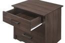 Hudson 3-Drawers Nightstand, Brown