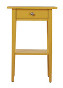 Dalton 1-Drawer Nightstand, Yellow