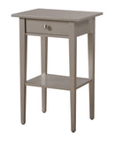 Dalton 1-Drawer Nightstand, Silver Champagne