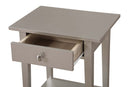 Dalton 1-Drawer Nightstand, Silver Champagne