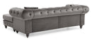 Nola 98in Sofa, Dark Gray