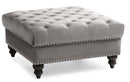 Nola  Ottoman, Dark Gray